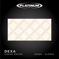 Keramik Dinding Platinum 30x60 Dexa Cream Decor