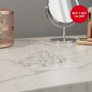 Clear acrylic silicone lip rings - 8mm fake septum piercing sets