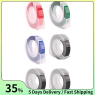 6 Roll Embossing Label Maker Tape 3D Plastic 9mm x  Embossing Label Tape White on Black/ / Red/ Gree