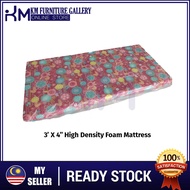 KM Furniture 3X4" High Density Single Foam Mattress/ Tilam Bujang/ Tilam Murah