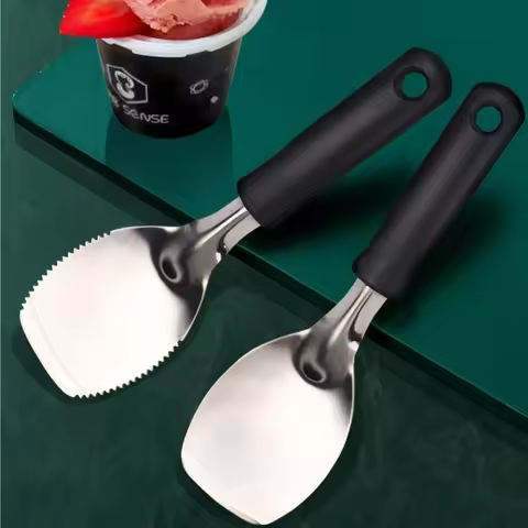 Stainless steel ice cream scoop Italian ice cream scoop cooking rice scoop ice cream scoop household