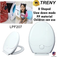 TRENY 2 in 1 Toilet Seat Adult + Kids 2 in 1 Toilet Bowl Soft Close O Shape Toilet Seat Cover Mangku