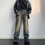 ASRV กางเกงยีนส์ชาย กางเกงขายาว ชาย กางเกงยีนส์ผู้ชาย jeans for men กางเกงยีนส์อเมริกันวินเทจกางเกงขาตรงทรงหลวมผู้ชาย