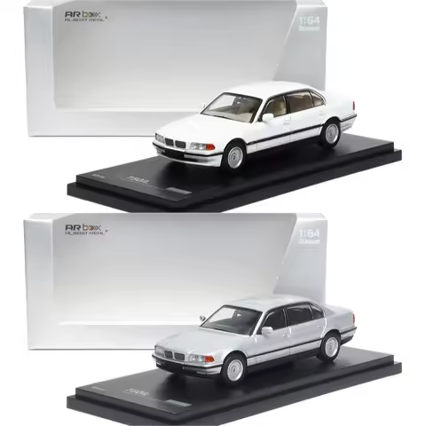 AR Box 1:64 7 Series Mk3 E38 750iL White / Silver Diecast Model Car