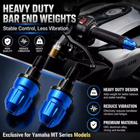 Motorcycle CNC Handle Bar End Plug Balancer Weight Anti Vibration Slider For YAMAHA MT03 MT07 MT09 M