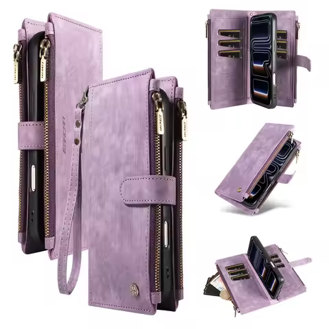Faux Leather Phone Case for Samsung A56 A55 A54 A53 A36 A26 A16 A07 A06 Trendy Wallet Shockproof Cov