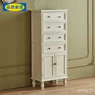 HY/JD Eco Ikea American Retro Solid Wood Chest of Drawers Bedroom Multi-Layer Storage Cabinet Home Ivory White A Group G