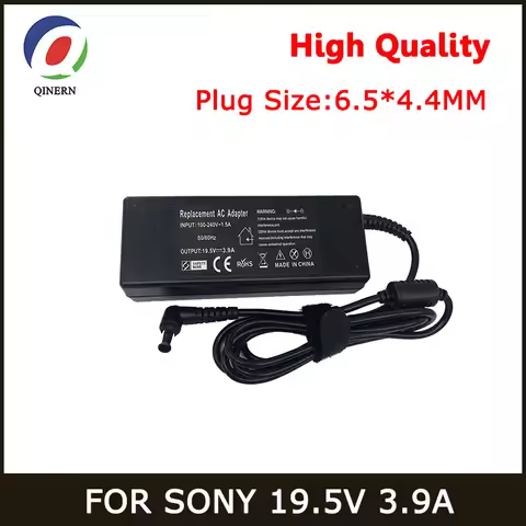 19.5V 3.9A 76W 6.5*4.4mm Charger AC Notebook laptop adapter For Sony VGP-AC19V37 AC19V33 VGN-NW265F 