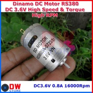 🤞 Dinamo DC Motor RS380 RS 380 3.6V High RPM Speed High Torque