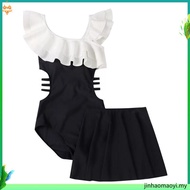 Swimming Suit Woman Sexy 2 Piece 2024 Skirt A-line Padding Sleeveless Beachwear Dress Bikini Plain C