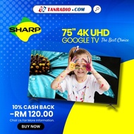 SHARP 75 Inch 4K UHD Google TV - 4TC75FJ1X