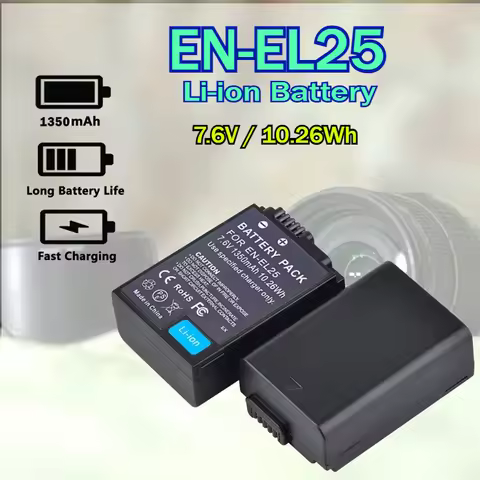 EN-EL25 ENEL25 Rechargeable Lithium Battery 1350mAh Large Capacity for Nikon Z50 Z30 ZFC Z 50 Z FC M