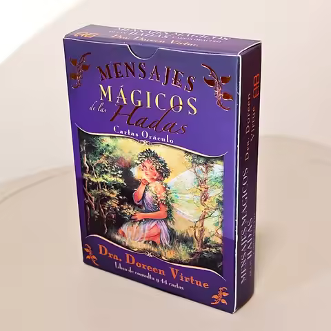 Magical Messages From The Fairies Oracle Deck 44 Pcs Spanish Cards 10.5*7.5cm Printed on 350GSM Doub