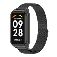 สายรัดสำหรับสาย Xiaomi Mi 8สายรัดข้อมือกันยุงสำหรับ Xiaomi Smart Band 8 Active โลหะสแตนเลสสตีล Watch Band Mi Band 8 Active