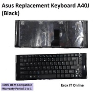 Laptop Replacement Keyboard for Asus A40  Asus A40J Laptop Keyboard (Black)