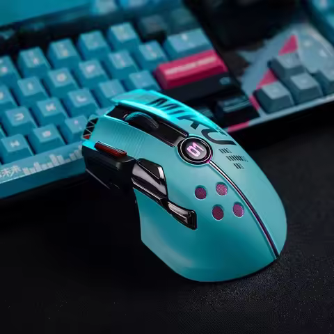 Hatsune Miku Anime Wireless Gaming Mouse by RGB Collectible Gaming for Pc Computers Laptop Mouse Gif