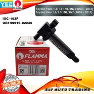 YEC FLAMMA Ignition Coil IGC-103F Toyota Yaris , Toyota Vios (2003 - 2013) 1.3/1.5 1NZFE/2NZFE