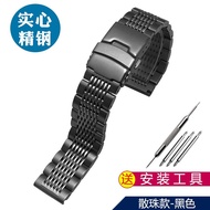 ✺● Solid stainless steel watch strap suitable for Citizen Jeep Seiko No. 5/Water Ghost/Diving Can series steel strap for men