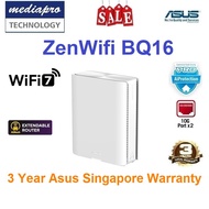 ASUS ZenWiFi BQ16 1-Pack Quad Band WiFi 7 (802.11be) BE25000 Mesh WiFi System New 320MHz Bandwidth &