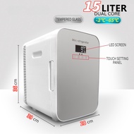 XIAOMI 8L/15L Portable Car Freezer Warmer Outdoor Mini Fridge Refrigerator Peti Sejuk Cosmetic Box 迷