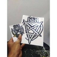 Star Sticker 666 Waterproof Cutting Sticker Size 20 cm