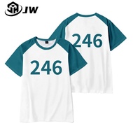 Squid Game Third Season Round Neck Short Sleeve Role-Playing Costume T-Shirt Short Sleeve No. 456/00