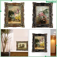 [Hevalxa] Picture Frame 5x7, Vintage Picture Frame Resin Floral Embossed, Wall and Frame