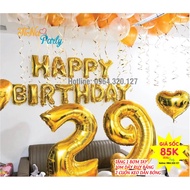 29T BIRTHDAY DECORATION SET FOR GIRLS YELLOW TONE 21 (FREE HAND PUMP, 2 ROLLS OF SILICON ADHESIVE, 1