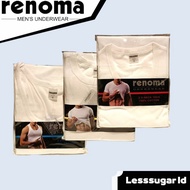 KATUN PUTIH Renoma T-Shirt Contains 3 PCS White Cotton