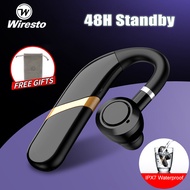 Wiresto Wireless Bluetooth Earphone with Microphone Business Bluetooth Earpads Noise Canceling Headset Ultralight Earbuds Hands-free Call Headset Waterproof Driver Call Bluetooth Earpiece with Free Storage Box