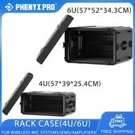 Phenyx Pro 4U/6U Rack Case Rackmount Road Case Detachable Front and Back Cover Storage Shockproof Wa