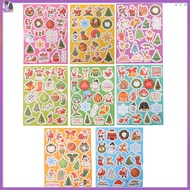 8 Sheets Self-adhesive Waterproof Merry Christmas Sticker Scrapbook Stickers Scrapbooking For Party Holiday Gift Label Bottle ouxuanmei