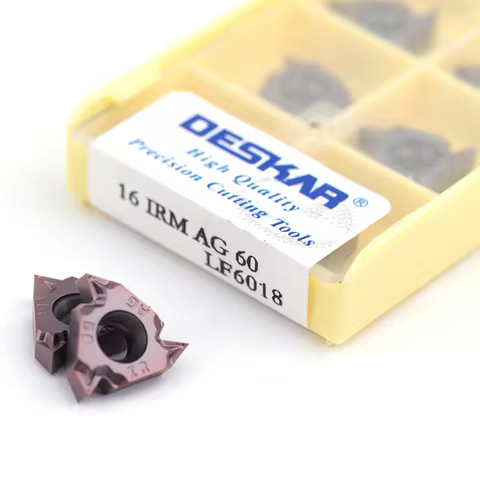 10PCS 16ERM 16IRM 1.0 1.5 2.0 2.5 3.0ISO AG55 AG60 11W 14W LF6018 Carbide Inserts DESKAR CNC Lathe C