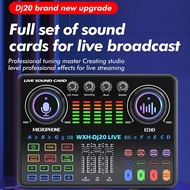 Great texture Professional DJ20 Live Broadcast Sound Card RGB Ring Light Wireless Noise-Canceling Au