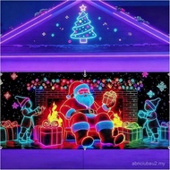 Christmas Garage Door Cover Banner 7X16ft UV Activated Christmas Garage Door Cover Large Glows in Da