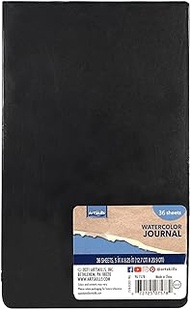 Artskills Watercolor Journal for Painting, 200 GSM Sketchbook with Watercolor Paper, 36 5” x 8.25” Sheets, PA-7578