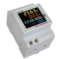 Din Rail AC Monitor 6IN1 100A Voltage Current Power Factor Active KWH Electric Energy Frequency Mete