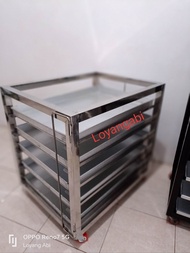 Trolley Bakery Stenliess 40 x 60 cm / Trolley Tray / Rak Loyang Stenliess/ Troly Bakery Stenliess / 