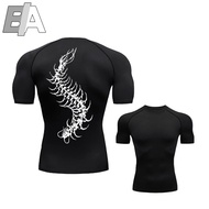 DESTROYAH WORM COMPRESSION SPORTS T-SHIRT / GYM T-SHIRT / GYM CLOTHES MEN'S GYM CLOTHES WOMEN'S GYM 