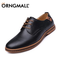 ORNGMALL Plus Size 38-48 Men's Breathable Formal Shoes Casual Business Leather Shoes Flats Shoes Driving Shoes Derby Oxford Shoes
