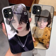 STRAY KIDS Hyunjin 03 Glass Phone Case For iPhone 17 Air 16 Pro Max 16e 15 Pro Max 14 13 12 11