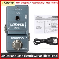 ammoon AP-09 Nano Loop Electric Guitar Effect Pedal Looper True Bypass Unlimited Overdubs 10 Minutes