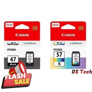 Canon PG-47 BLACK / CANON CL-57 COLOR / CANON CL-57s COLOR  Original #หมึกเครื่องปริ้น hp #หมึกปริ้น