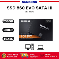 ซัมซุง SSD EVO 860 250GB 500GB 1TB ฮาร์ดไดรฟ์ดิสก์แบบแข็งภายใน SATA3 2.5แล็ปท็อป