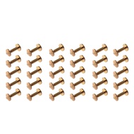 30x Arc Solid Brass Button Stud Screw Nail Screw Back Leather Rivet Belt 12mm
