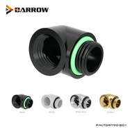 Barrow Brass G1/4 90 Degree Fittings Elbow,Water Cooling Adaptor, Watercooling Build Fittings, Black White Silver TDWT90-B01