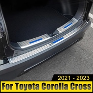 Car Accessories For Toyota Corolla Cross XG10 2021 2022 2023 Hybrid Rear Bumper Foot Plate Trunk Doo