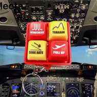 LEOTA EGPWS Warning Simulator, 737 Airbus Aircraft Route Pilot Keychain, Portable Plastic Pendant Hi