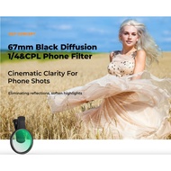 67mm Clip-on CPL&Black Mist 1/4 Phone Lens Filter คลิปหนีบมือถือสำหรับใส่ฟิลเตอร์พร้อมฟิลเตอร์