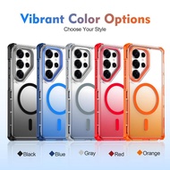Transparent Color Gradient Magnetic Shockproof Phone Case for Samsung S26 Ultra, S25, S24 Ultra, A56